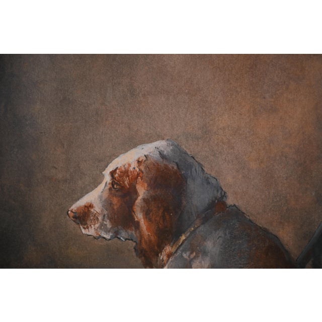 Antique Watercolor Painting of Two Setters by British Artist Alfred Hugh Fisher For Sale - Image 4 of 10