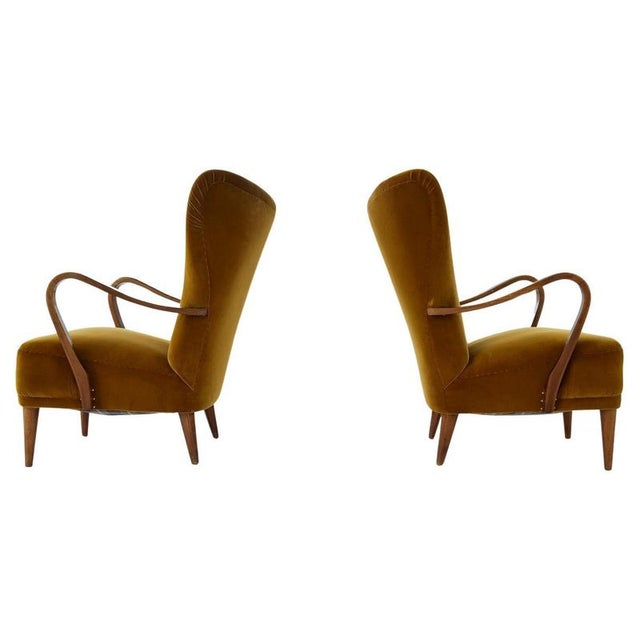 Modern Art Deco vLounge Chairs in Velvet, Sweden, 1940s, Set of 2 For Sale - Image 18 of 18