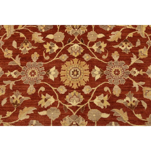 Ziegler Rug 10’1” X 13’5” Red Wool Traditional Hand-Knotted Oriental Carpet For Sale In Philadelphia - Image 6 of 15