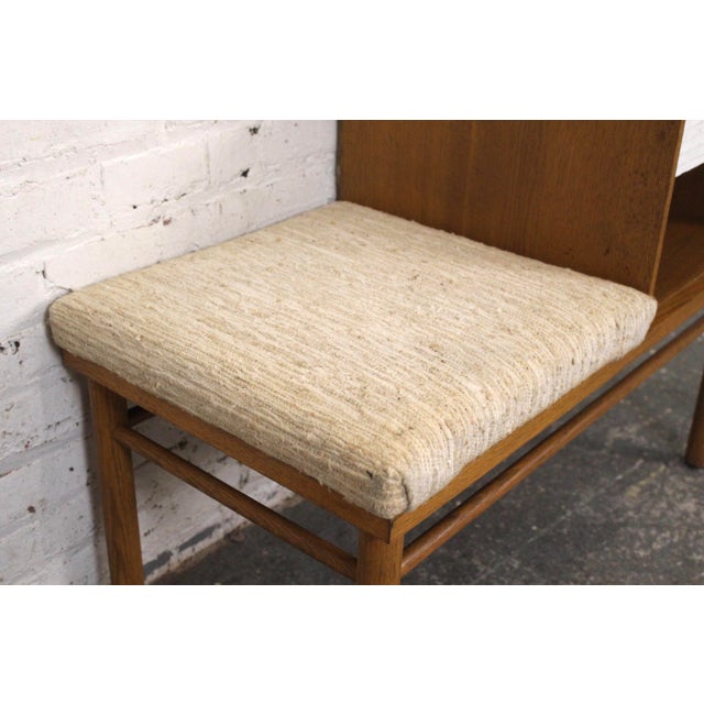 Wood Mid-Century Telephone Bench Designed Attributed to Raymond Lowey for Mengel Furniture Co. For Sale - Image 7 of 14