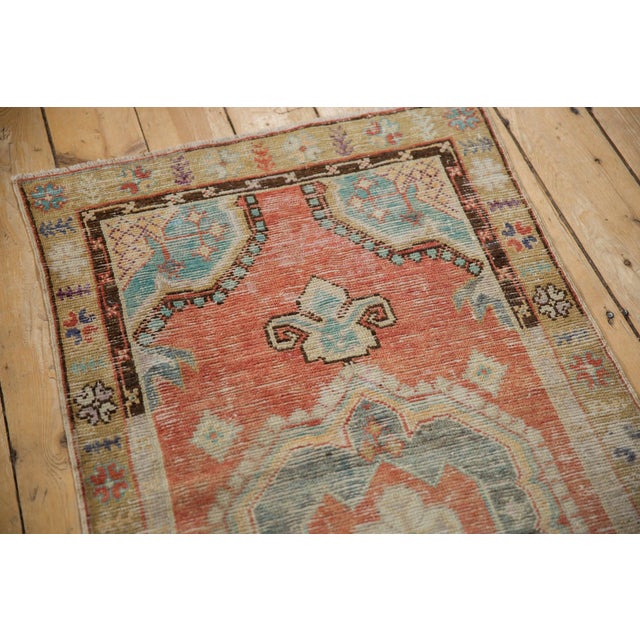Old New House Vintage Distressed Oushak Rug Runner - 2'4" x 4'9" For Sale - Image 4 of 10