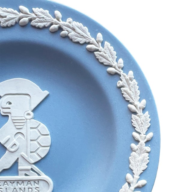 Wedgwood Mid 20th Century Wedgwood Blue Jasperware Cayman Islands Trinket Dish, Eturia Collection For Sale - Image 4 of 11