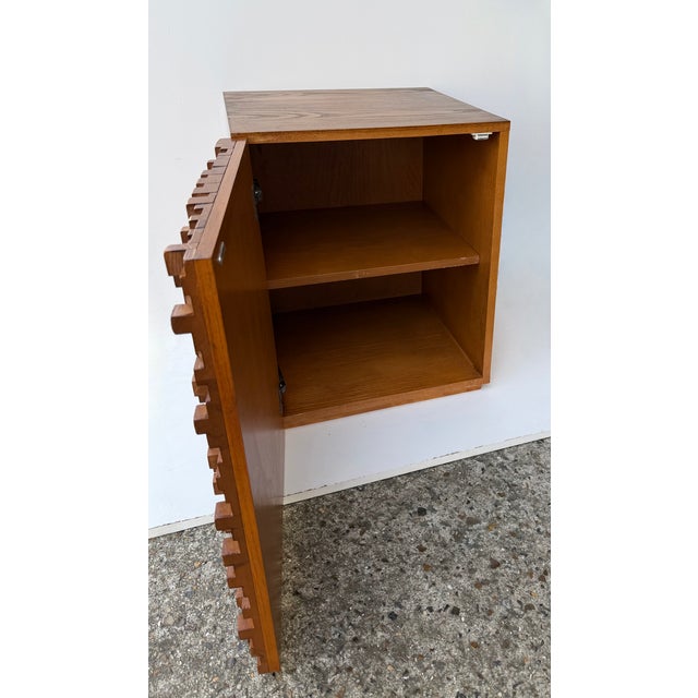 Contemporary Pair of Wood Marquetry Cube Bedside Tables. Italy For Sale - Image 9 of 17