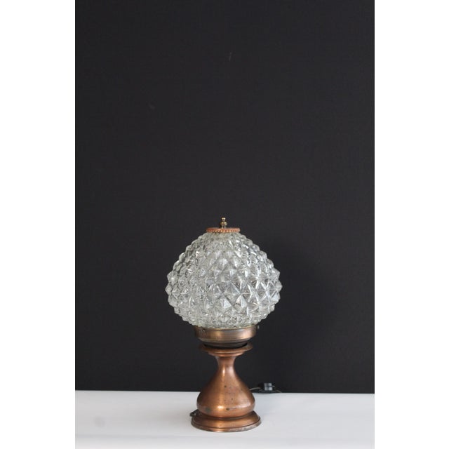 Transparent 1930s Country French Pressed Crystal and Copper For Sale - Image 8 of 11