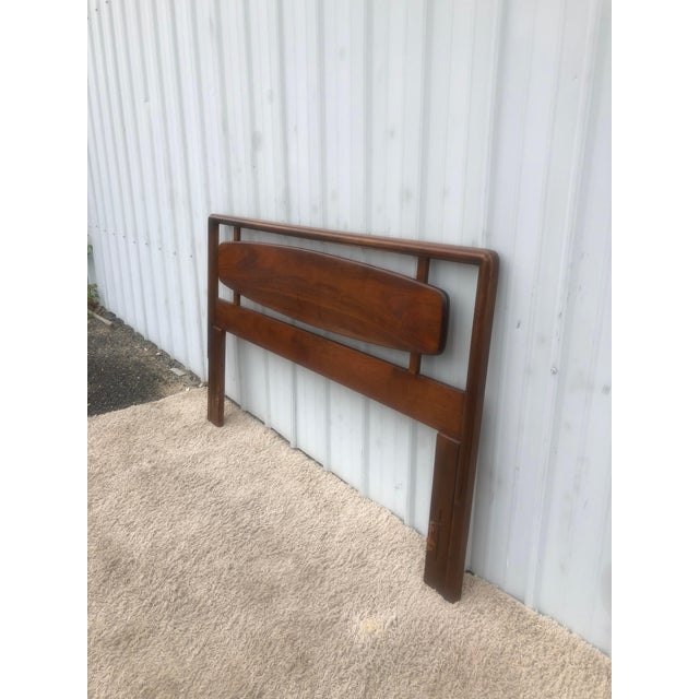 Mid Century Modern Full/Double Headboard in Walnut Chairish