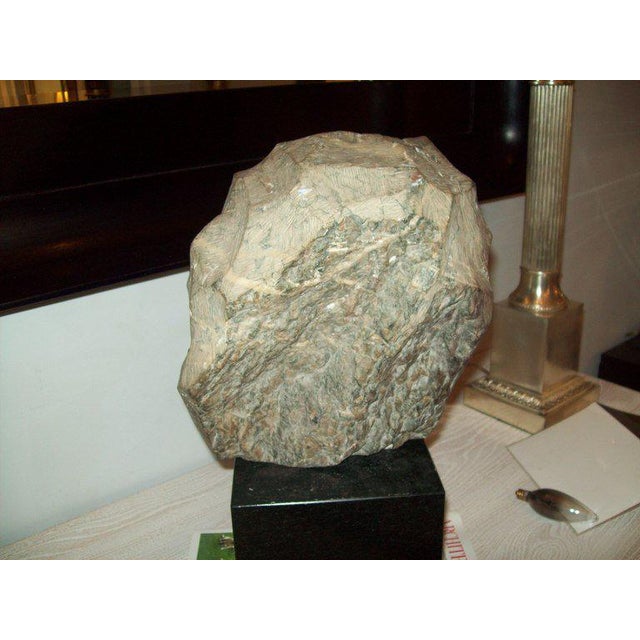 Mid 20th Century Modernist Marble Sculpture on Granite Base For Sale - Image 5 of 6