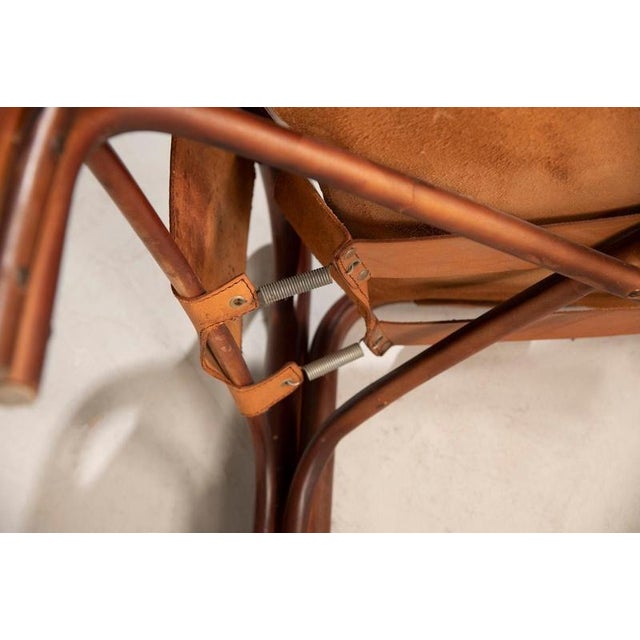 Safari Armchair in Leather and Bamboo by Tito Agnoli, 1960s For Sale - Image 9 of 16