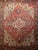 Vintage Persian Heriz Rug, Hand-Knotted Wool, Geometric Medallion Pattern, Red & Navy, 9x11 For Sale - Image 10 of 17