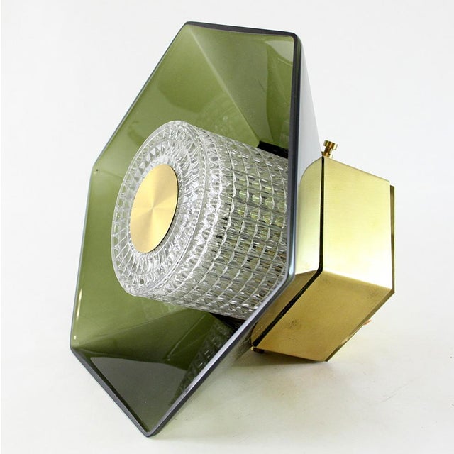 Vintage Wall Mounted Wall Lamp by Carl Fagerlund for Orrefors, 1960s For Sale - Image 3 of 6