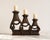A striking and highly decorative three-light candelabra, crafted from heavy cast iron in the soviet union during the...
