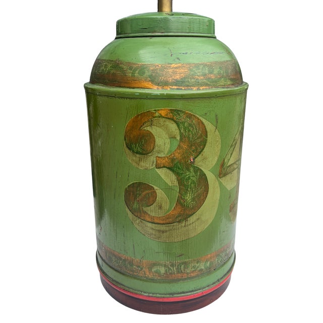 Late 19th Century Tole Tea Canister Table Lamp For Sale In Atlanta - Image 6 of 9