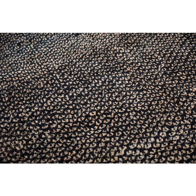 Speckled Solid Hand-Knotted Wool Rug | 10'11" X 6'4" | One of a Kind For Sale - Image 9 of 10
