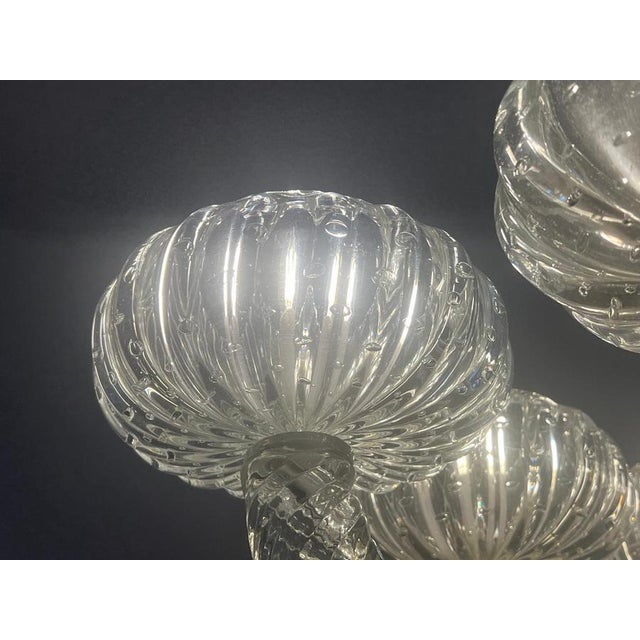 Murano Glass Chandelier attributed to Barovier & Toso, 1940s For Sale - Image 13 of 18