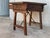 Late 19th Century Spanish 1880s Walnut Side Table or Lady Desk, Carved Legs and Iron Stretcher For Sale - Image 5 of 13