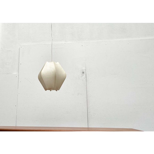 Mid-Century Modern German Cocoon Pendant Lamp by Friedel Wauer for Goldkant Leuchten, 1960s For Sale - Image 18 of 18