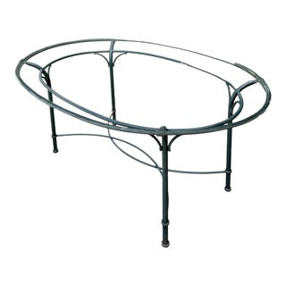 Brown Jordan Vintage Metal Oval Table For Sale