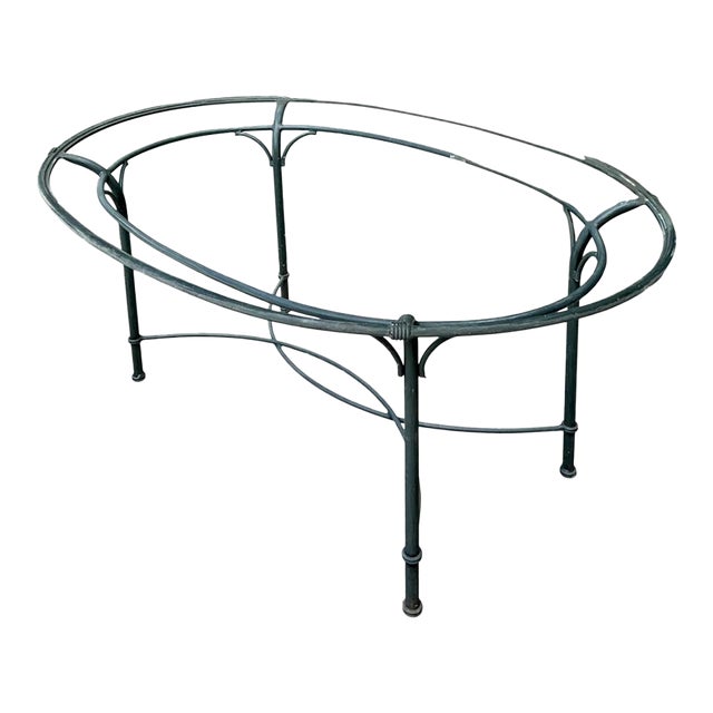 Brown Jordan Vintage Metal Oval Table For Sale