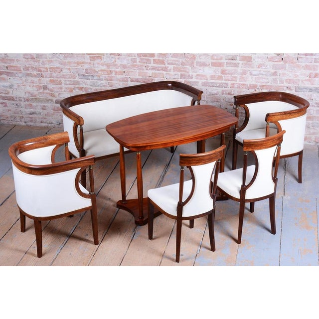 French Art Deco Seating Set in Palisander, 1920s, Set of 6 For Sale - Image 4 of 18