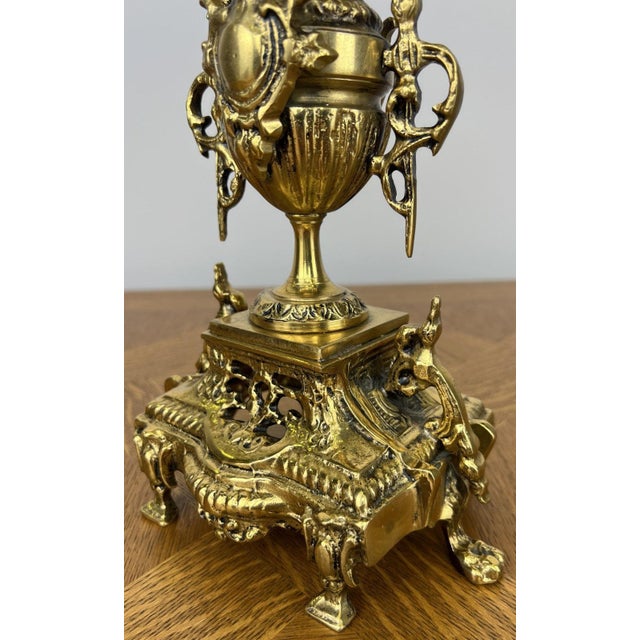 Vintage Candleholders in Brass, Set of 2 For Sale - Image 9 of 12