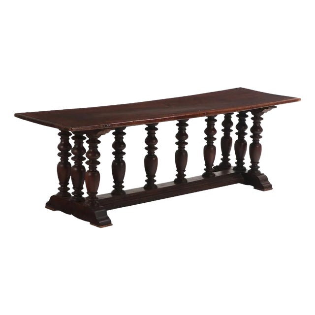 A Fine Italian Walnut Refectory or Library Table, 18th C. For Sale