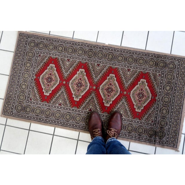 Mid-Century Modern 1970s, Vintage German Geometric Rug 2.3' X 4.6' For Sale - Image 3 of 11