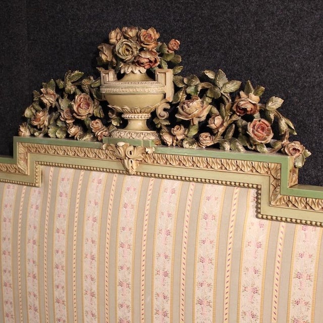 Italian Louis XVI Style Lacquered Double Bed, 1950 For Sale - Image 12 of 13