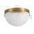 Safavieh Eddie Alabaster Flush Mount in Off White/Brass For Sale - Image 4 of 4
