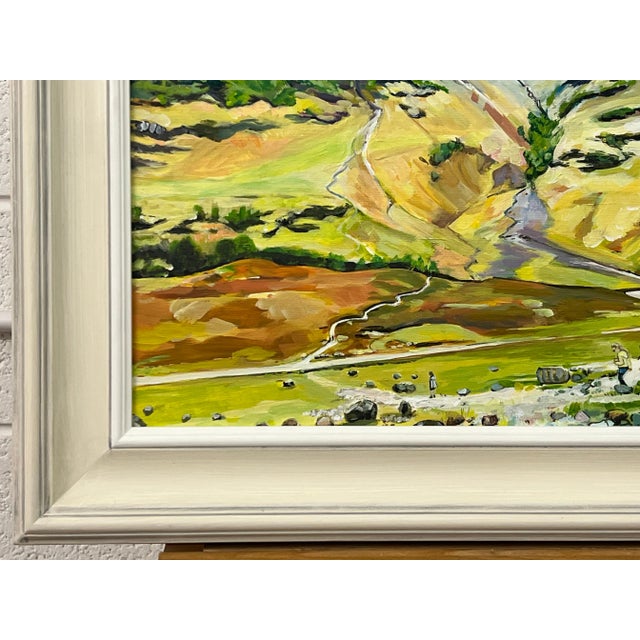Angela Wakefield Scottish Highlands With Children Playing in the Mountains by Contemporary Artist For Sale - Image 4 of 12