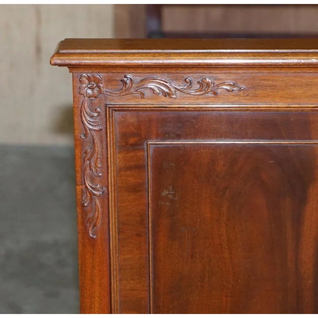 Antique Honduras Hardwood English Hand Carved with Castors Single Bed Frame For Sale - Image 3 of 18