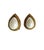 Vintage Faux Pearl Earrings Pear Shape Rhinestones Clip on Gold Tone For Sale - Image 4 of 4