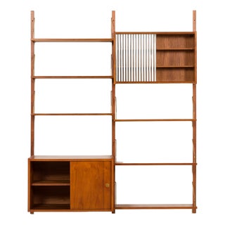 PS System Teak Wall Unit by Preben Sorensen for Randers Møbelfabrik, Denmark, 1960s For Sale