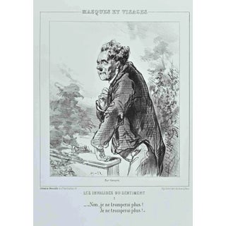 Paul Gavarni, Les Invalides du Sentiment, Original Lithograph, 1850s For Sale