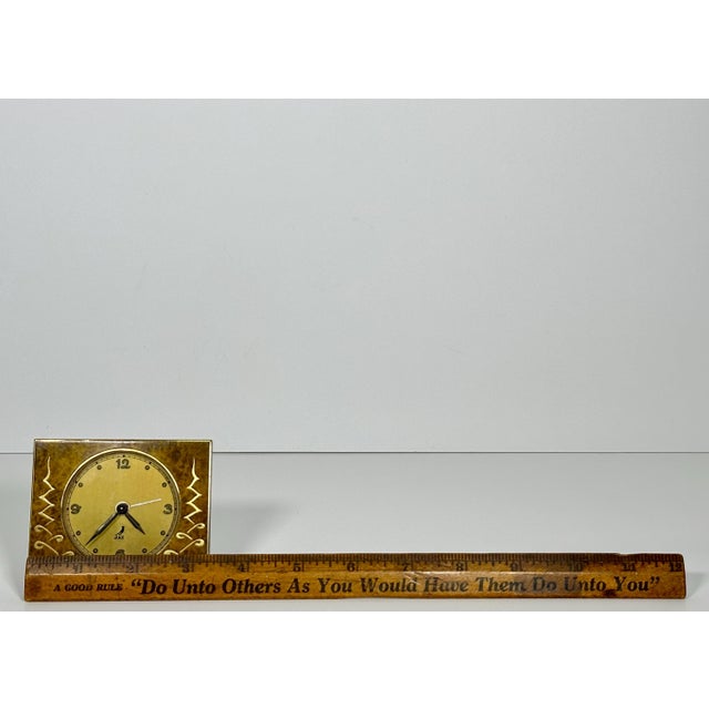 MCM Art Deco Jaz Najic Alarm Clock: French Vintage Display (c. 1950s) For Sale - Image 10 of 11