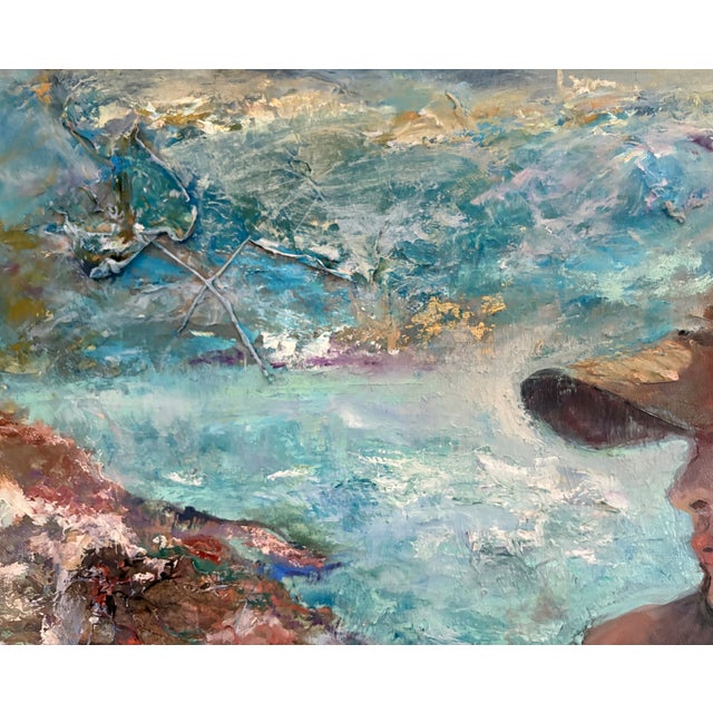 “Islands in the Stream”, Original Oil Painting, Figurative, Textural, Abstract Art For Sale - Image 4 of 9