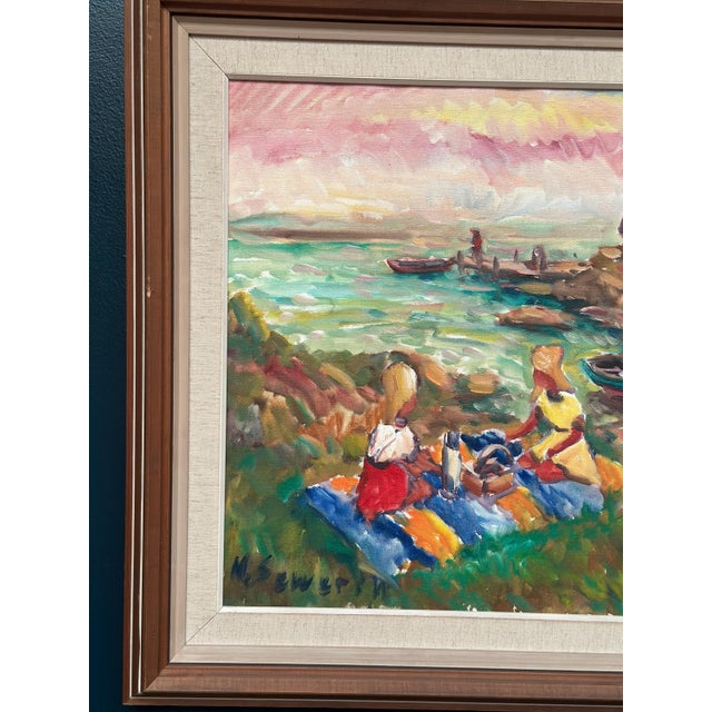 Nils Sewerin, Picnic, 1960s, Oil on Canvas, Framed For Sale - Image 11 of 18