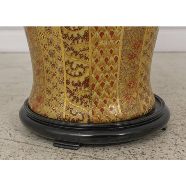 Large Chinese Decorated Vase on Stand For Sale - Image 4 of 12