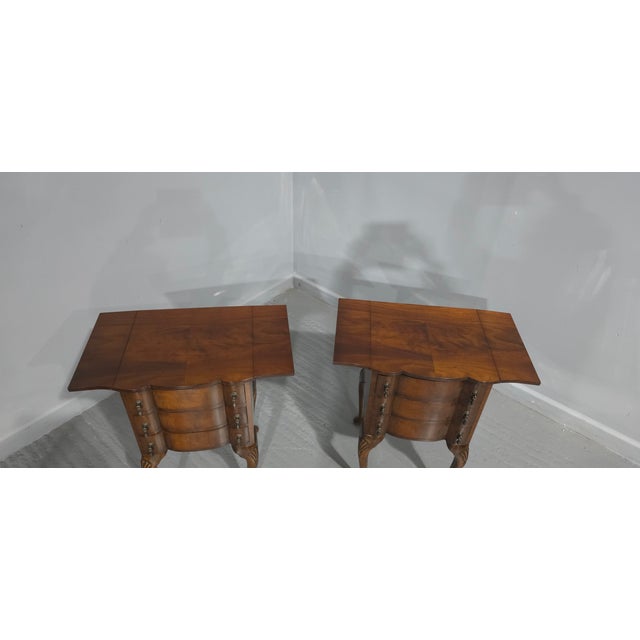 Burr Walnut Bedside Tables, 1920s, Set of 2 For Sale - Image 6 of 8