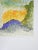 Late 20th century watercolor on paper painting of coastal landscape. Signed P. Speer lower right corner. Unframed.