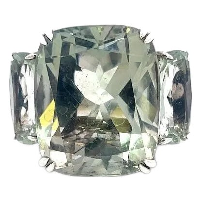 John Hardy Diamond Large Ring Prasiolite Dot Collection Sterling Silver For Sale