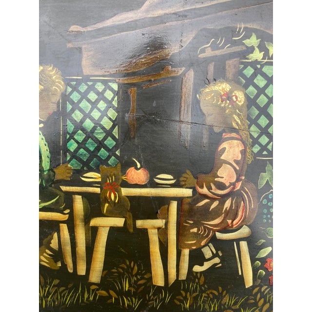 Traditional Antique Tole Painted Tray For Sale - Image 3 of 10