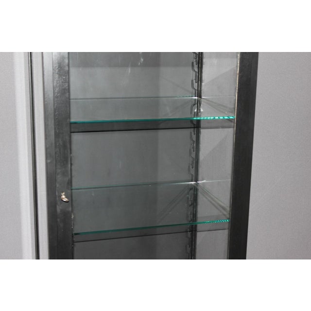 Black Lacquered Iron Display Case, 1950 For Sale - Image 12 of 16