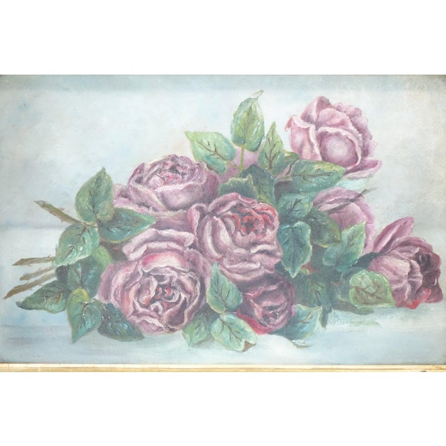 Realism Floral Still Life Original Oil on Canvas For Sale - Image 3 of 5