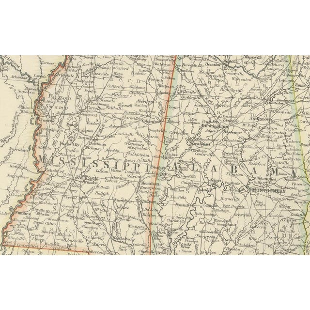 Map of the Southeastern USA and Atlantic States, 1903 For Sale - Image 3 of 10