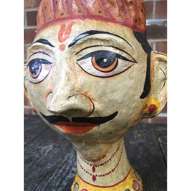 India Maharajah Paper Mache Head Chairish