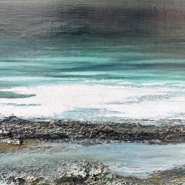 Ronald, Beach at Dusk, 1980s, Oil Painting on Canvas, Framed For Sale - Image 17 of 18