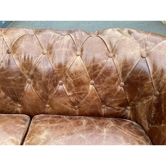 Fabulous Pair of French Leather Chesterfield Sofas For Sale In New York - Image 6 of 12