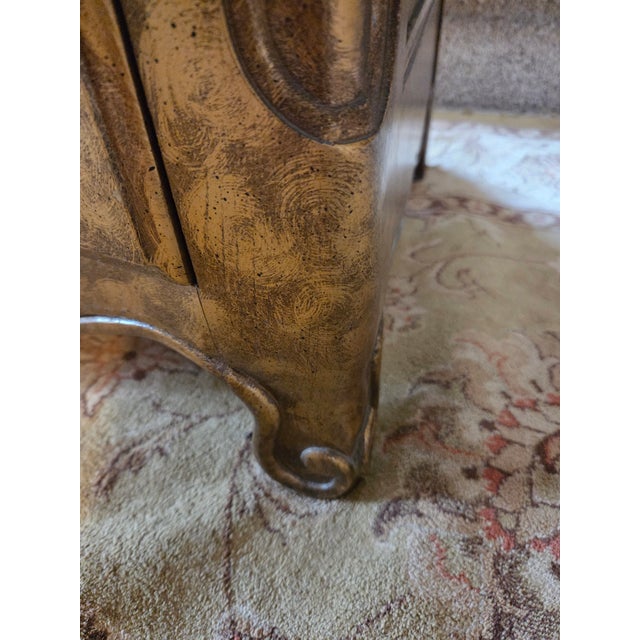 Wood Country French Chest of Drawers With Antique Gold Gilt Finish For Sale - Image 7 of 16