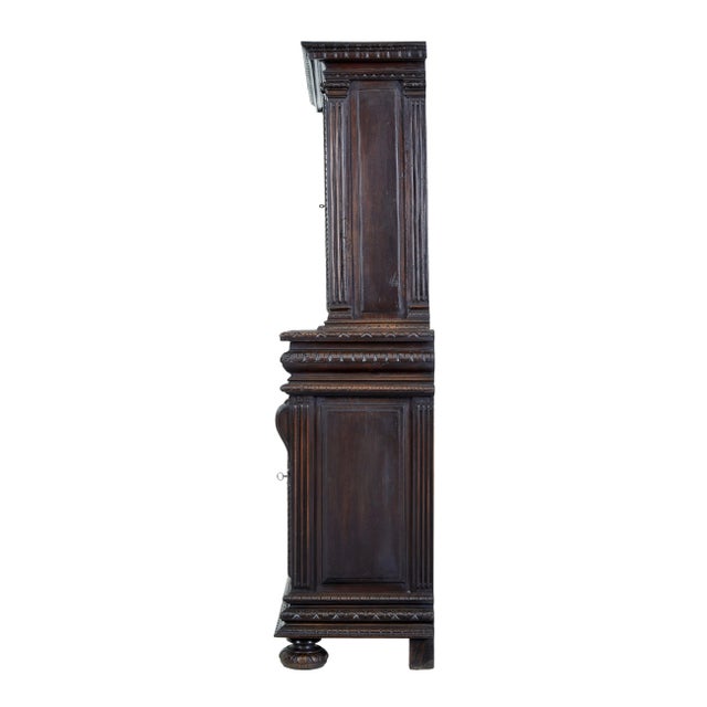 Brown French Carved Walnut Cabinet, 1850s For Sale - Image 8 of 10