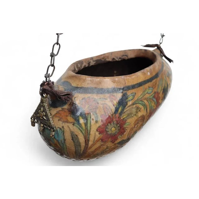 Polychrome Pottery Kashkul Bowl, 1950s For Sale - Image 11 of 18