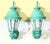 Pair Vintage Solid Brass Verdigris Carriage Lanterns-Traditional Colonial Style For Sale - Image 16 of 16